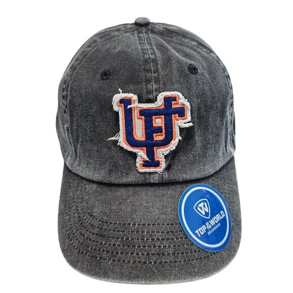 University of Florida Gators Strapback Hat Cap Gray Blue UF NCAA Distressed - Picture 1 of 10